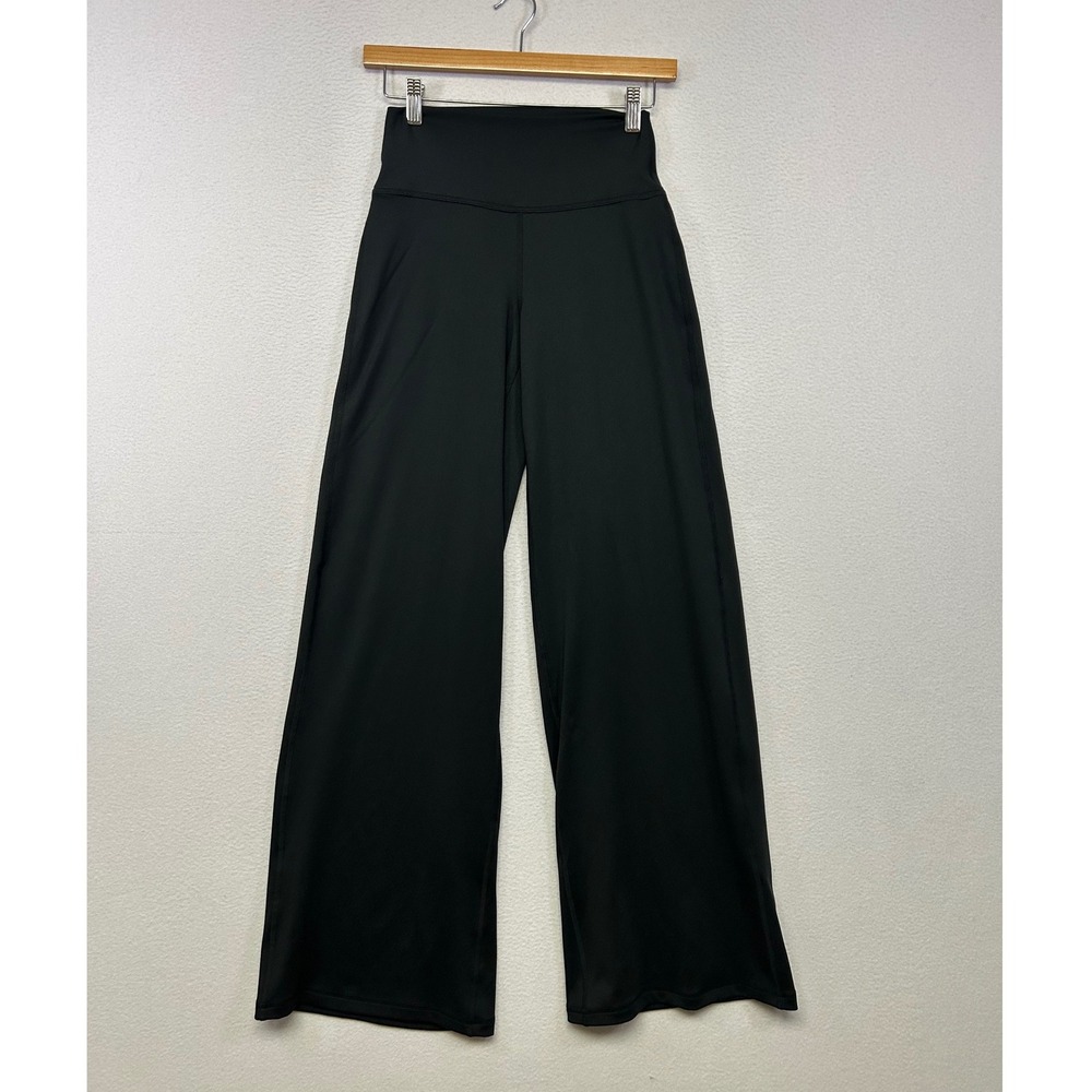 Athleisure Gilly Hicks Women S Long Black Recharge Wide Leg High Rise Pants